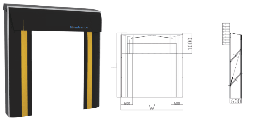 Mechanical Dock Shelter — supplier product illustration