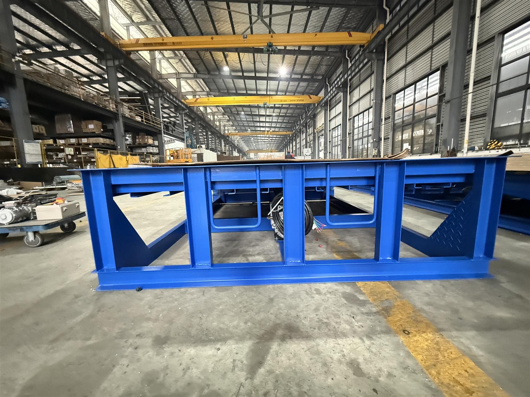 Supplier-provided hinged lip dock leveler frame reference