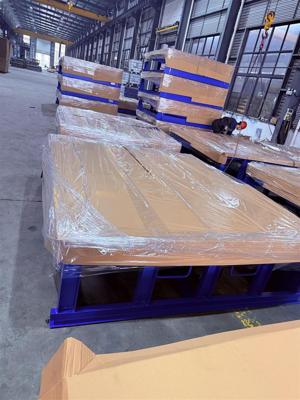Supplier photograph of a wrapped dock leveler